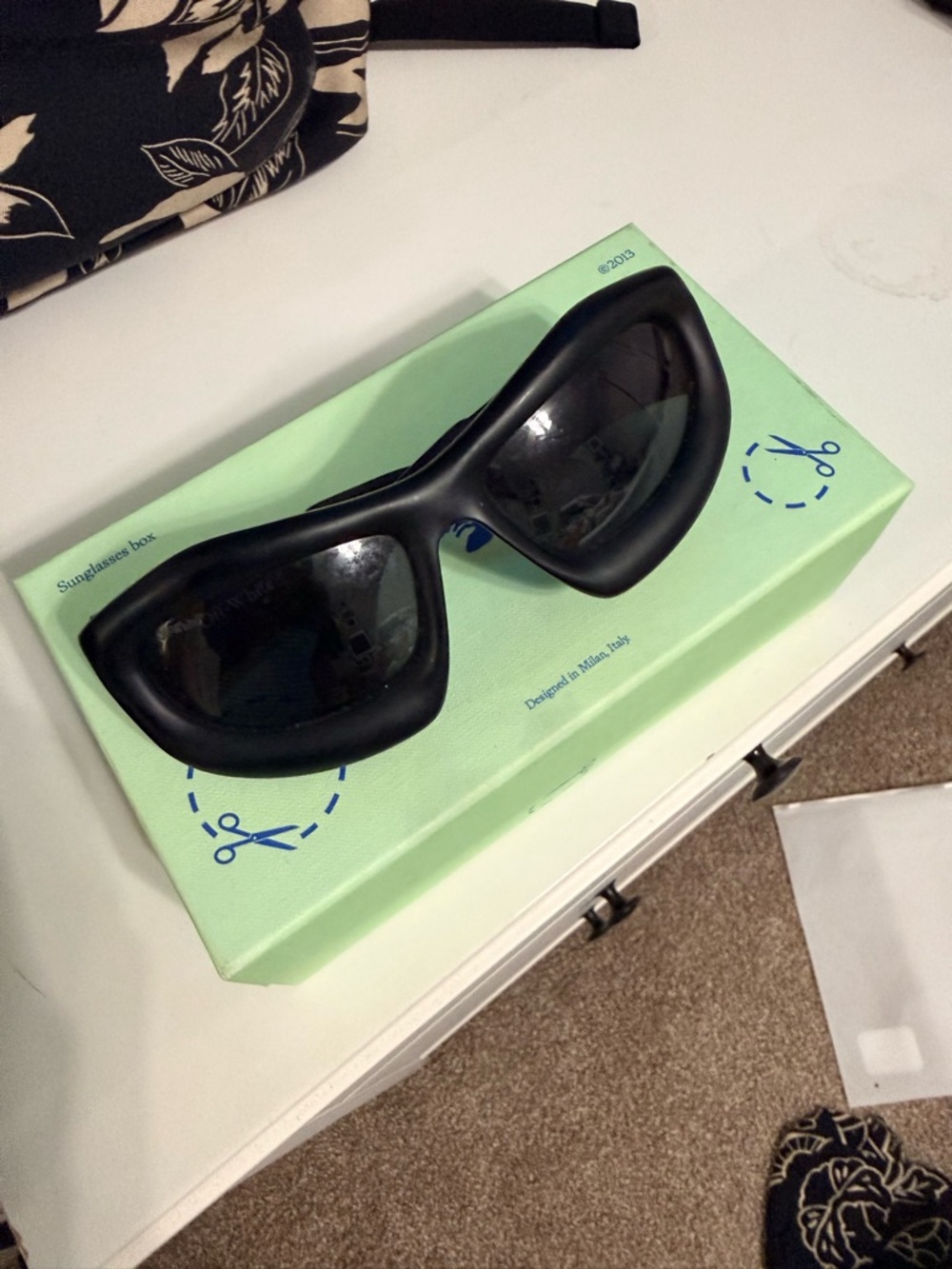 Black Oversized Sunglasses by offwhite